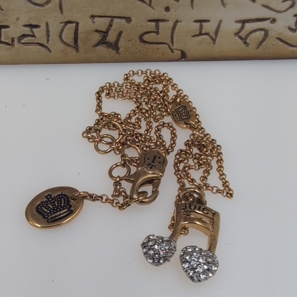 Juicy Couture Music Note Necklace Iconic Y2K Glam Original Box Excellent Condit - Picture 4 of 9
